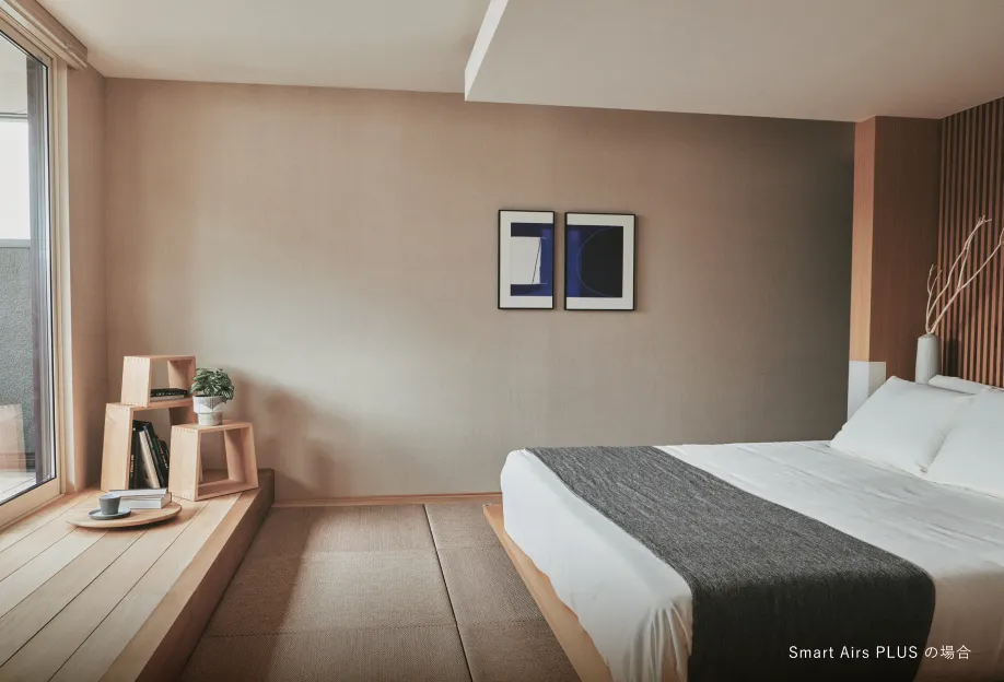 壁掛けエアコンがないから、視界がすっきり